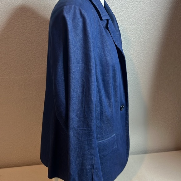 Lane Bryant Blue One-Button Blazer Jacket Size 14 - Picture 4 of 6